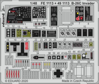 MW22 EDUARD 491113 B-26C INVADER 1/48 PE SET for ICM