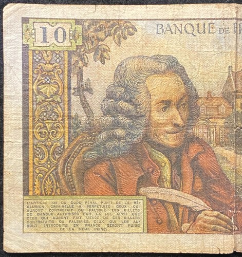 1970 ***BANQUE DE FRANCE*** (10) DIX FRANCS FRANCE {{{GRAPHIC}}} BANKNOTE! - Picture 11 of 12