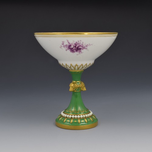 Stunning Edwardian Royal Worcester Pedestal Sweetmeat Dish Dog Heads Stem - Picture 8 of 18