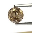 loose round diamond .81ct I2 brown 6.29X3.31mm vintage champagne Natural — photo 2