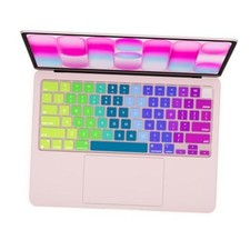 Keyboard Cover Skin for 2026 MacBook Neo 13 inches A18 Pro Silicone, Rainbow