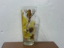 Vintage Bartlett Collins Under the Sea 22kt Gold Trimmed Glass Tumbler