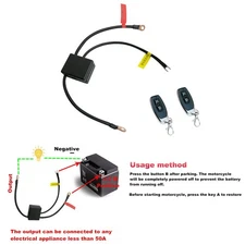 Motorcycle Battery Disconnect Cut Off Isolator Master Switches Remote Control