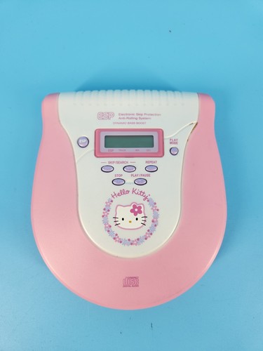 Rare Vintage Hello Kitty 2001 Compact Disc CD Player HK33P (TESTED, WORKING)