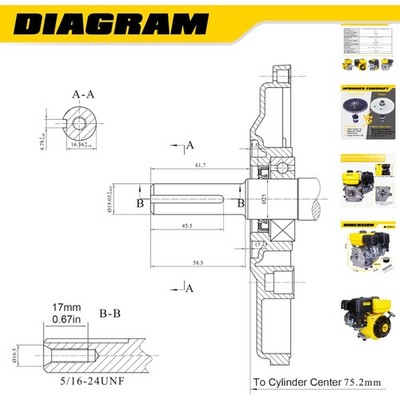 Lightweight 212cc Gas Engine with Recoil Start for Pressure Washers & Tillers