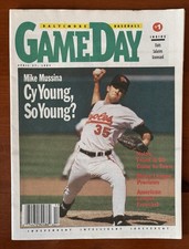Vintage 1993 Baltimore Game Day Magazine Featuring Mike Mussina April 27, 1993