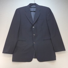 Hugo Boss Blazer Mens 40R Black Angelico Lucca Virgin Wool Stretch Jacket