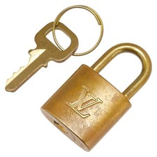 Louis Vuitton Padlock Key Set Gold Plated Ladies Used