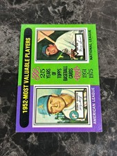 1975 Topps #190 1952 MVP's Bobby Shantz Hank Sauer EX @QG28
