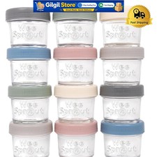 Essential 12 Pack 4 Oz Baby Food Jars - Perfect for Purees, Snacks  Breast Milk