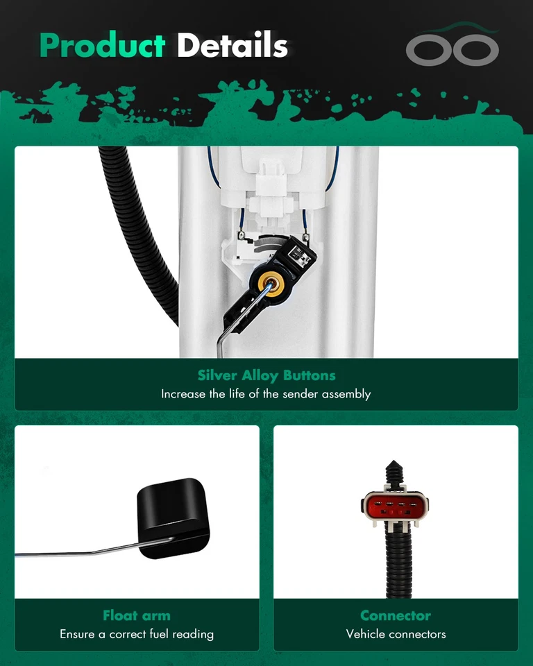 For Dodge Dakota 2000 2001 2002 2003 3.9L 4.7L 5.9L Electric Fuel Pump Assembly - Image 3 of 4