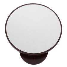 Miroir Cosmétique Rétro En Bois Rond Traditionnel Petit De Courtoisie Table