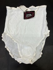 Vintage Nylon Blend Panties Plus Size 22/24 White New Lasting Comfort