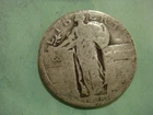1925 P Standing Liberty Quarter album filler, actual coin in photo
