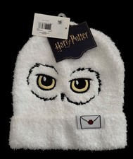 BRAND NEW HARRY POTTER HEDWIG OWL SUPER SOFT KNIT HAT UNISEX ONE SIZE CUTE 