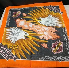 Vintage Harley Davidson Bandana Eagle 50/50 Blend 90s