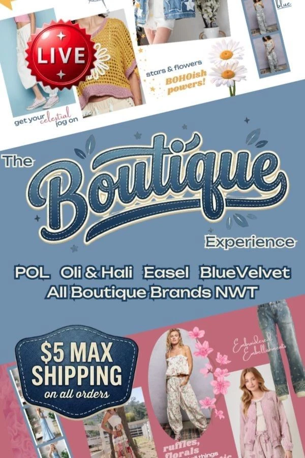 The BOUTIQUE Experience!  POL Oli & Hali Easel All NEW BOHO Fashion