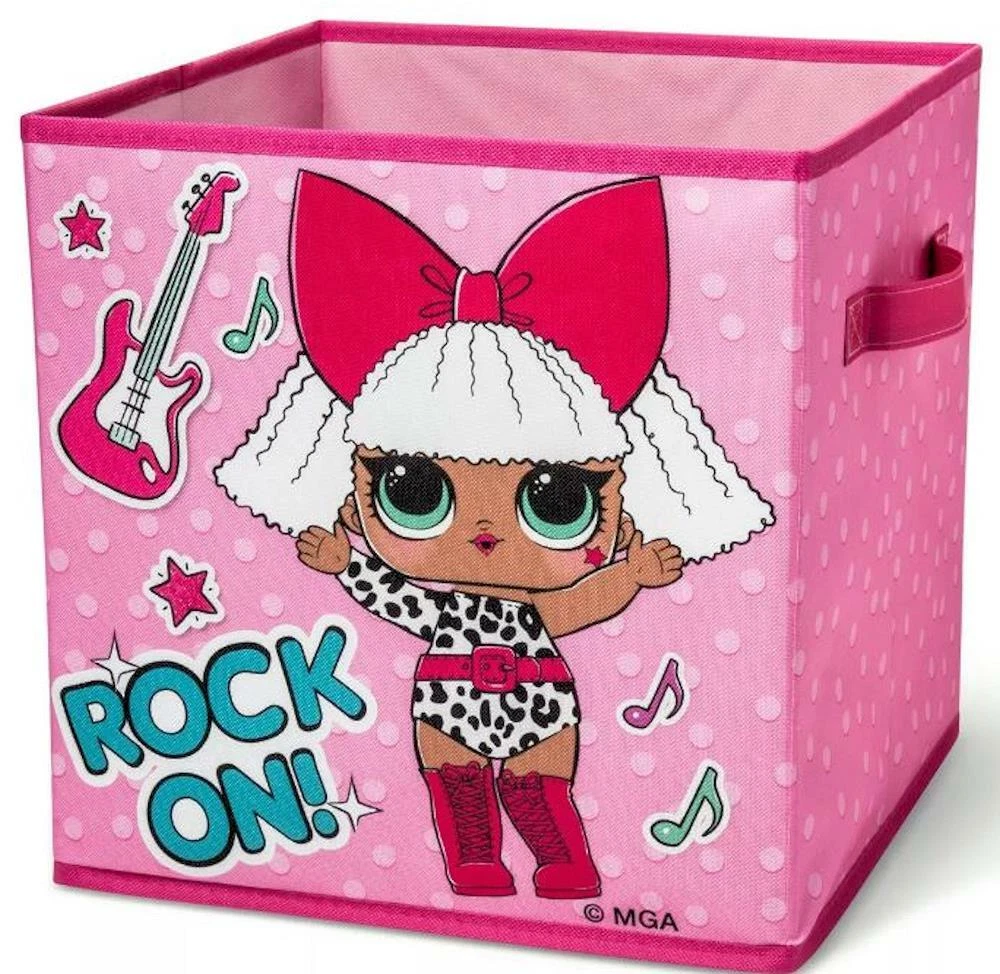 LOL Surprise 2 Piece Light Up Pink Polyester Storage Cubes for Kids