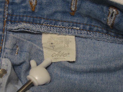 ‘80s Chic distressed button fly jean shorts Cut Off Jorts Vintage sz13 - 第 3/8 張圖片