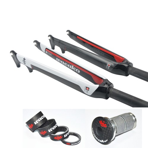 Full Carbon Forks Disc Brake Fork Road Bike Rigid Fork 700C With Spacer Stem Cap - Picture 11 of 24