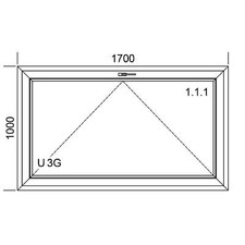 Fenster für Wintergarten SCHÜCO Kipp 170x100 cm | PVC-Fenster nach Maß aus Polen