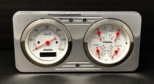 1946 Willys Jeep 2 Gauge Dash Panel Quad Style Programmable Speedometer White