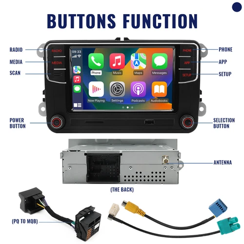 6.5" RCD360 PRO 187B Autoradio CarPlay Android Auto RCD330 Für VW Golf Passat CC - Bild 3 von 13