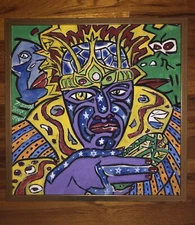 WILLIAM BRUN PAINTING 1978 VINTAGE ABSTRACT EXPRESSIONISM CUBISM SURREALISM MCM