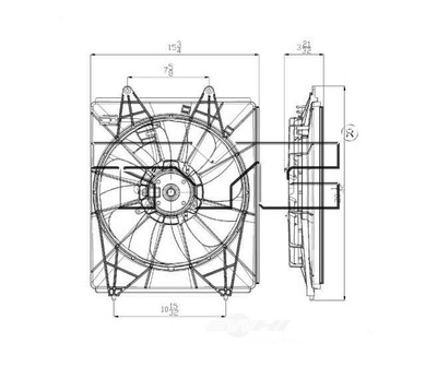 TYC 611360 AC Condenser Fan Assembly for 620-281 HO3113131 HD61061A Dorman vk