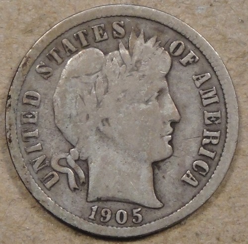 1905-S Barber Dime 10c VG-F as Pictured r