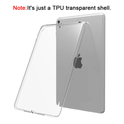 Leather Flip Stand Case Clear Back Cover for iPad A16 /Mini A17 Pro / Air 11'' M4