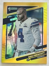 Dak Prescott 2021 Donruss Gold Holo Press Proof Cowboys Mask Variation 💥💥💥