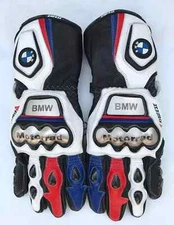 BMW M1000RR Motorcycle Motorbike Racing Leather Gloves BMW Motorrad Riding Gants