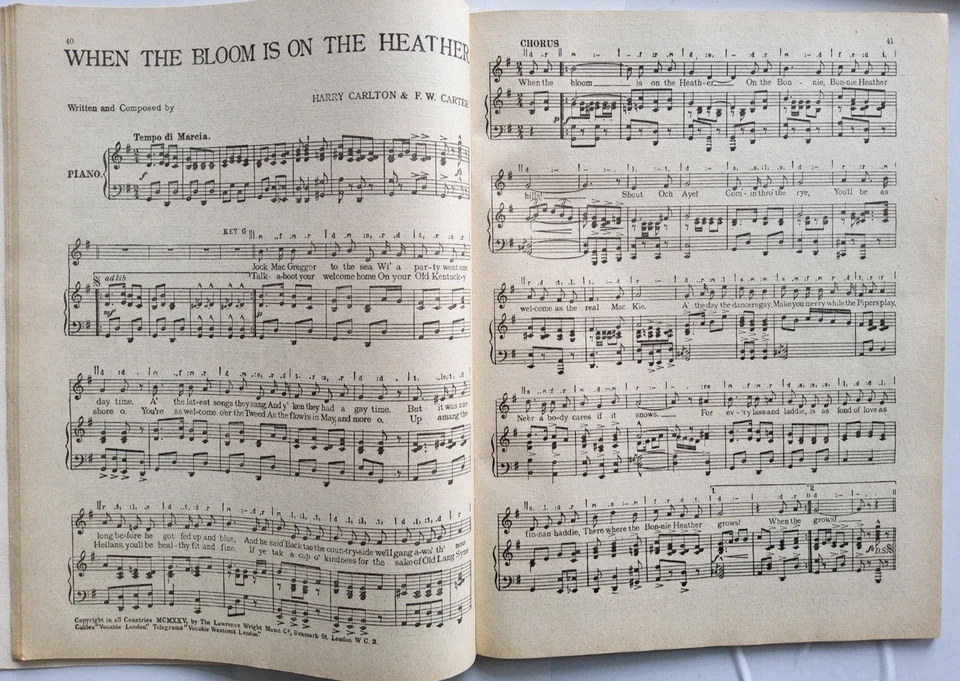 1st MONSTER ALBUM Lawrence Wright, foxtrot songs No 39 music score songbook - Image 3 of 3