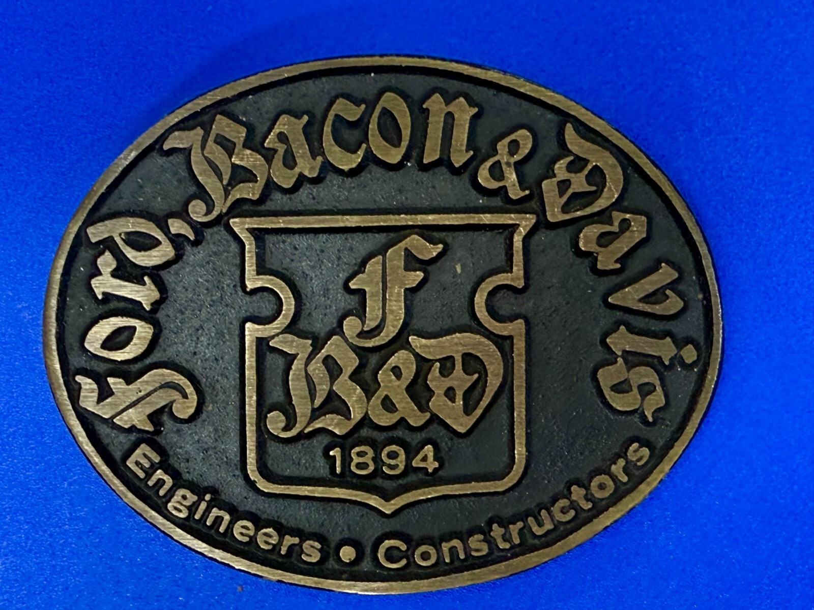 Ford Bacon Davis Engineers Constructors Solid Bra… - image 3