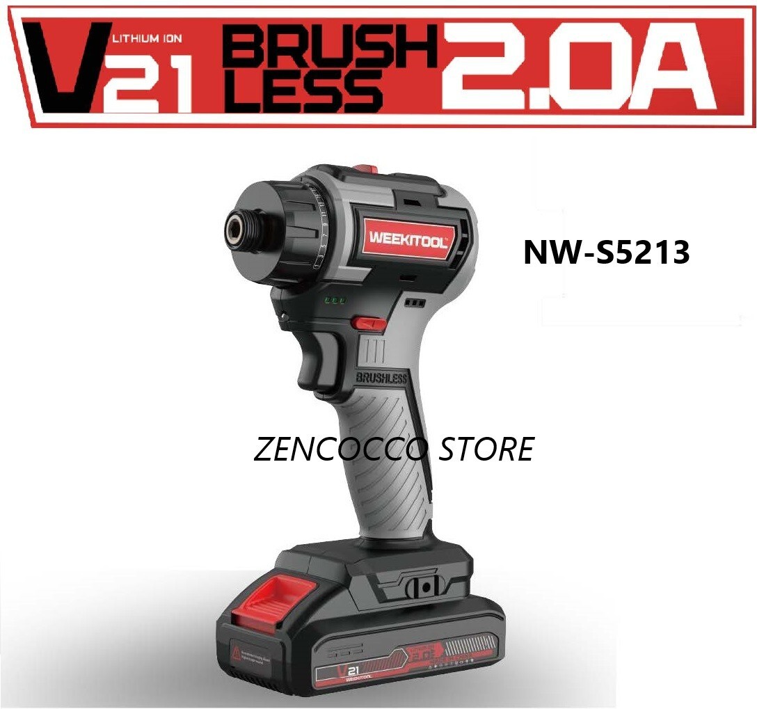 Trapano Avvitatore a Impulsi 21V NW-S5213 con 2 Batterie 2.0Ah e Valigetta