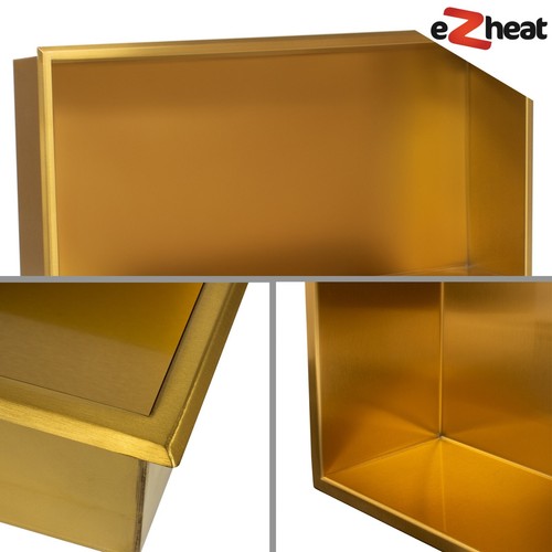Stainless Steel Gold Brass Shower Niches - Bathroom Wet Room Waterproof Storage - Picture 9 of 25