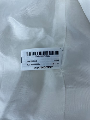 Zara Womens Linen Blazer Suit Jacket S Small Off White Ecru 2464/586 NWT - Picture 14 of 19