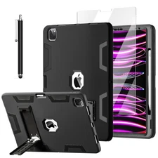 For iPad Pro 6th/5th/4th/3rd Gen 12.9 in Case Shockproof Heavy Duty Stand Cover