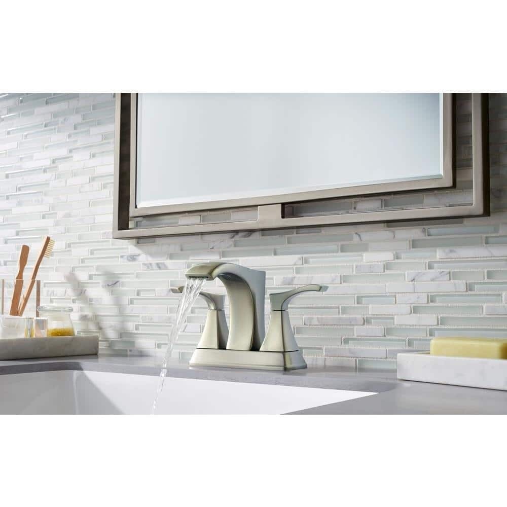 Pfister Venturi 4" Centerset 2-Handle Bathroom Faucet Brushed Nickel LF-048-VNGS