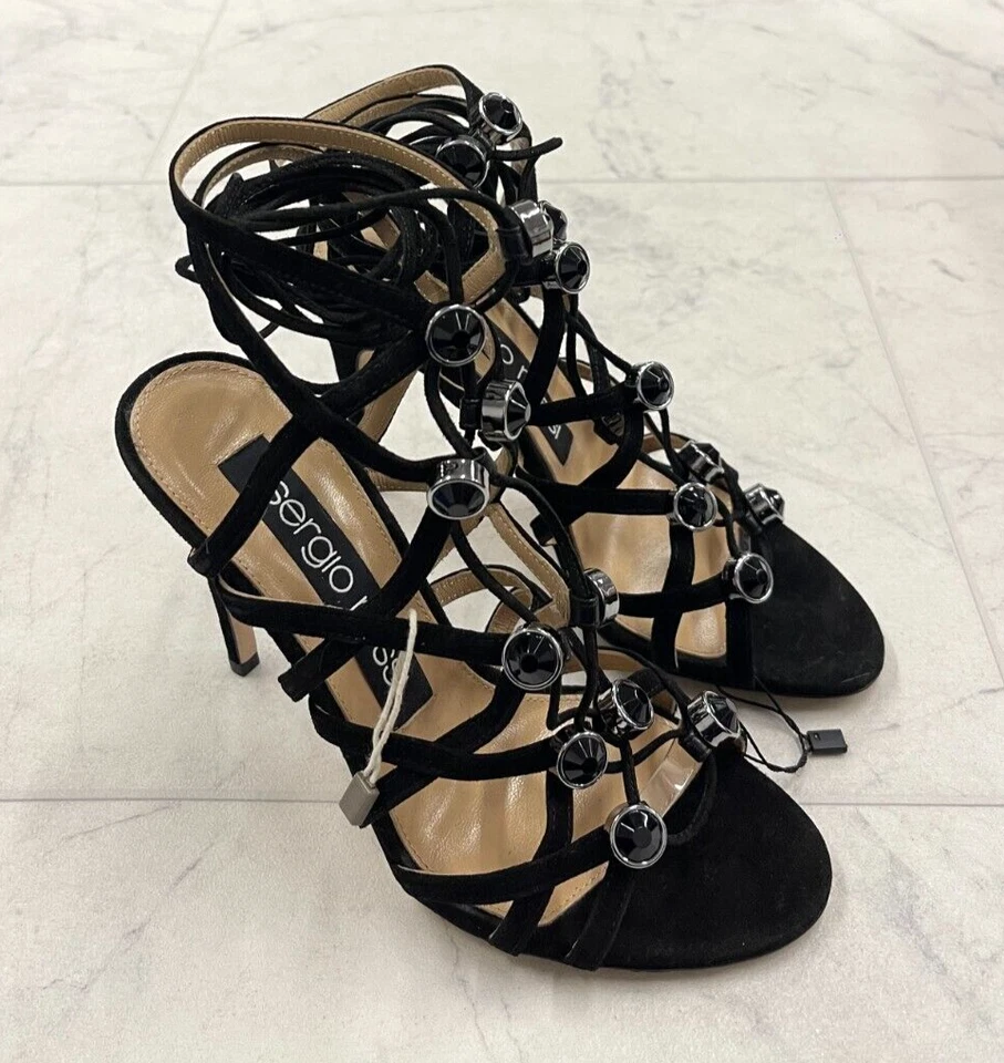 Nueva sandalia de tacón con cordones Sergio Rossi con tiras talla: 36 (US 6) $1,589 Foto 2 de 4