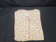 NOS Little Girls Quilted Floral Robe Vintage Housecoat Size 4 Button Up