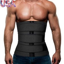 Mens Workout Waist Trainer Neoprene Corset Sauna Sweat Trimmer Cincher Slimming