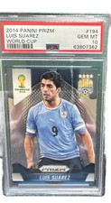 2014 PANINI PRIZM LUIS SUAREZ WORLD CUP #194 PSA 10 MINT