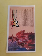 Indiana Jones Raiders of the Lost Ark Atari Advert INSERT ONLY Authentic