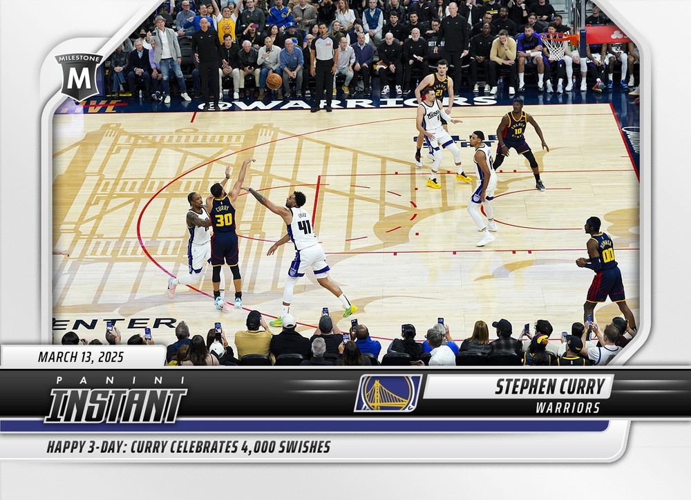 2024 Panini Instant NBA Stephen Curry Golden State Warriors 4K 3s Card Presale
