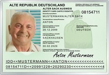 Alter Sack - Personalausweis - Komplett personalisierbar, Scherzartikel - AU-346