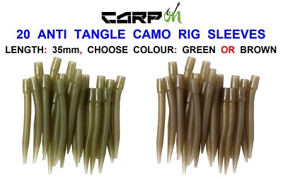 CARP ON ANTI TANGLE RIG SLEEVES 35mm FOR CARP FISHING LINE BRAID HAIR ...