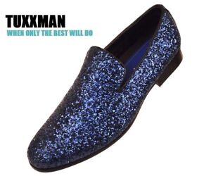 mens blue prom shoes