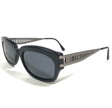 Vintage Vogue Sunglasses VO2111-S W44-S/26 Black Grey Round Frames w Blue Lenses